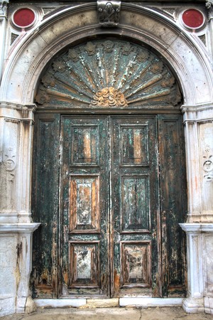 A High Dynamic Range image of a door in Venice Italy.の写真素材