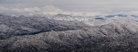 The mountains of Arizona in  with Snowの写真素材