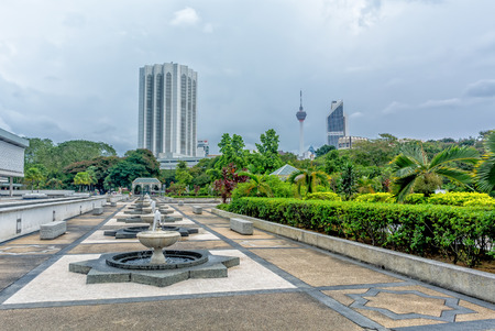 Outside National Mosque - Masjid Negara Mosque on 28 October,2015 in Kuala Lumpur, Malaysia.のeditorial素材