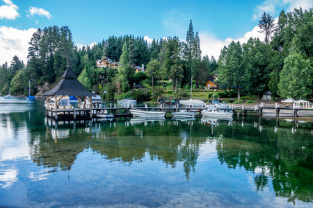 The Nahuel Huapi Lake in Angostura, Argentina.のeditorial素材