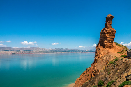 liujiaxia, the first reservoir of Yellow river in Yongjin county of Gansu province.の写真素材