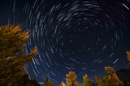 The star trial of Queenstown in May 2018 at South Island of New Zealand.