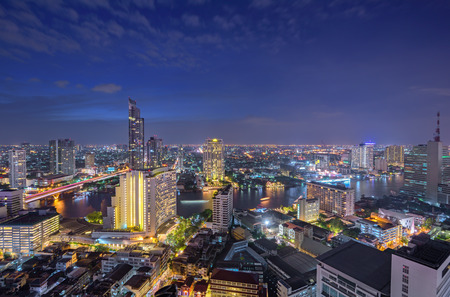 Beautiful night in Bangkok Thailandの写真素材