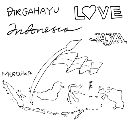 vector element design for indonesia independence dayの写真素材