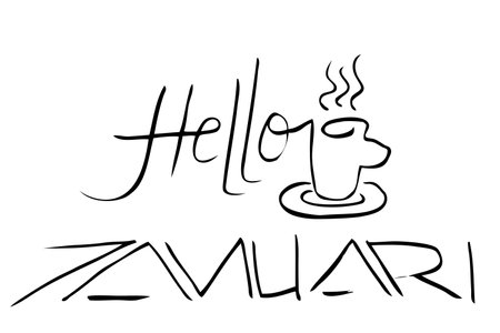Simple Vector Hand Draw Sketch Lettering, Hello January&#xA;のイラスト素材