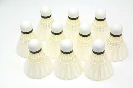 shuttlecocks isolated on the white background