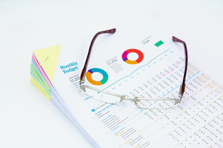 Business concept.Stack of  business reports