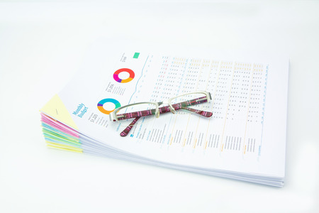 Business concept.Stack of  business reports