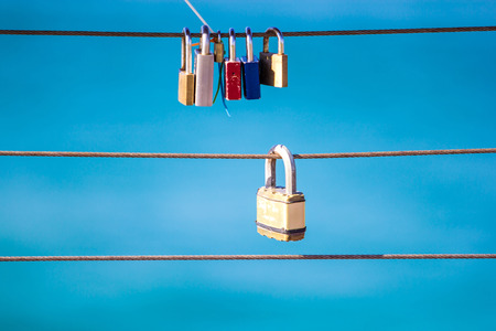 Love locks on sling