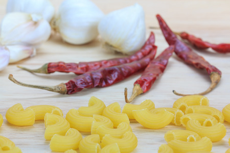 Close up dry macaroni pastaの写真素材