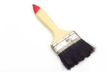 Paint brush on white backgroundの写真素材