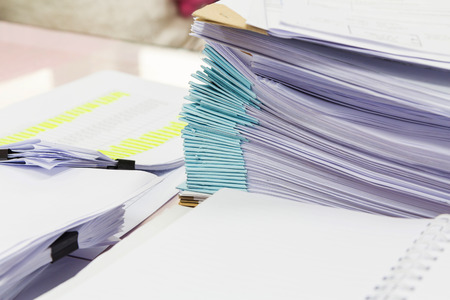 Stack of business papers