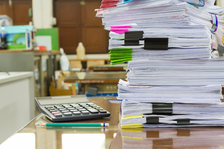 Stack of business papers