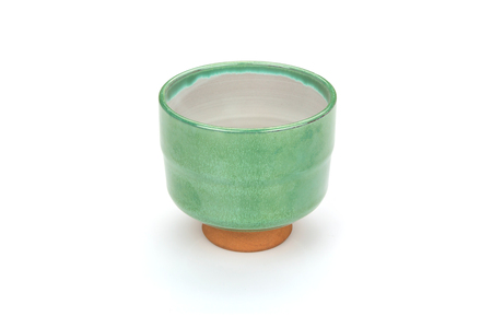 Antique tea cup isolated on white backgroundの写真素材