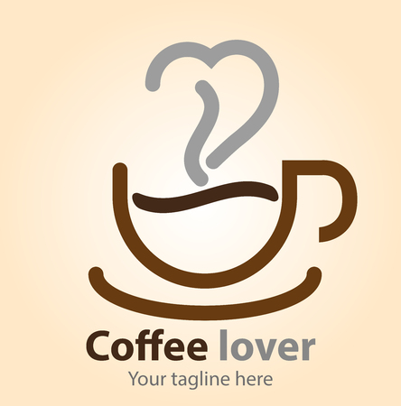 Vector abstract, coffee lover symbol or iconのイラスト素材
