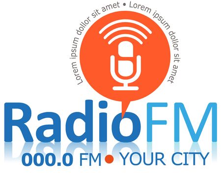 Vector abstract, radio Fm communications symbolのイラスト素材