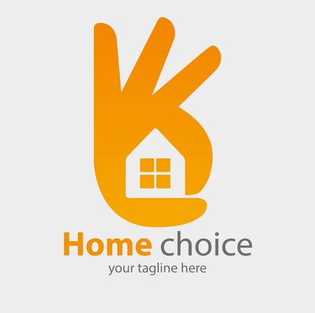 Vector abstract, home choice symbol.のイラスト素材