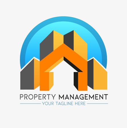 Vector abstract, Property management symbol or icon.のイラスト素材