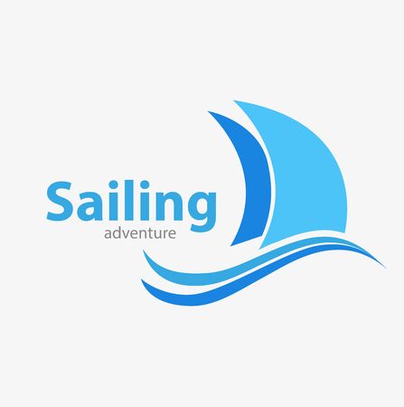 Vector abstract, Sailing adventure symbol;のイラスト素材