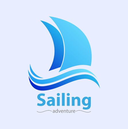 Vector abstract, Sailing adventure symbol;のイラスト素材