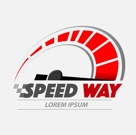 Abstract vector, Speedway symbol for a racing logo.のイラスト素材