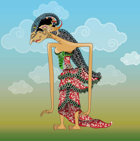 Vector illustration, modification of Dewi Shinta's puppet character.のイラスト素材