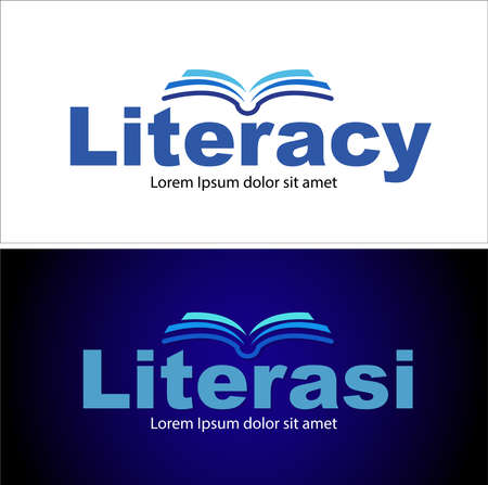 Vector abstract, literacy symbol or icon.のイラスト素材