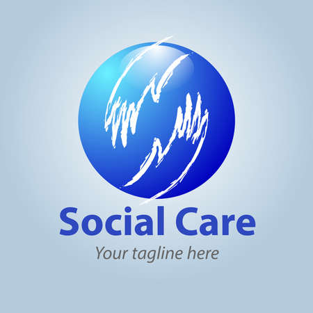 vector abstract, social care progam symbol.のイラスト素材