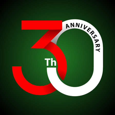 Vector abstract, modification number 30 for anniversary symbol.のイラスト素材