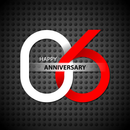 Vector abstract, modification 06 number for anniversary symbol or icon.のイラスト素材