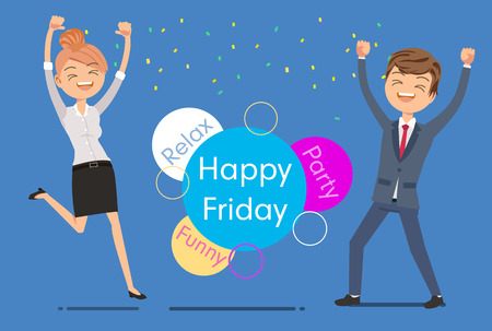 Celebrate the end of the workday. Worker's Party.のイラスト素材