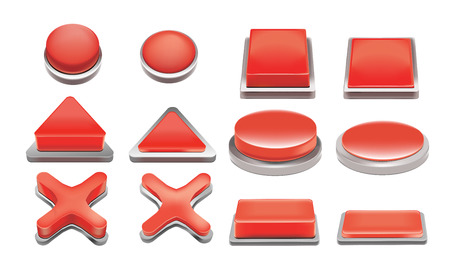 Red button setのイラスト素材