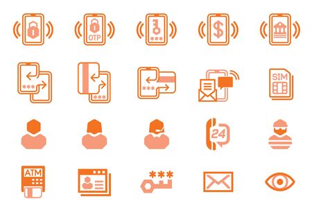 Internet banking via smartphone to safely.のイラスト素材