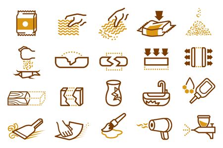 Repair of household with instant noodles.のイラスト素材