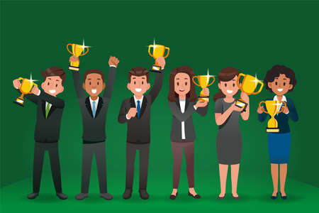 Awards of dedicated work teams for best company. The Success in the works.のイラスト素材