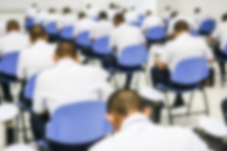 Thai marine cadet in classroom.の写真素材