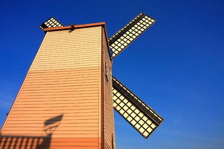 Turbines on the blue sky