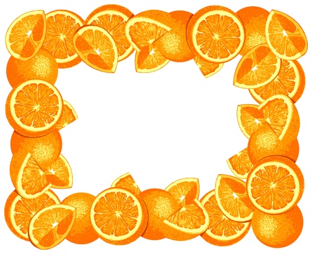 Oreange vector frame design. Illustrationのイラスト素材