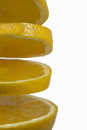 Orange slices stacked layers.の写真素材