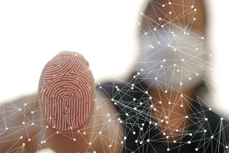 Fingerprint scan provides security access.