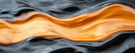 abstract orange and black background with ripples and waves in it. AI Gen.の写真素材