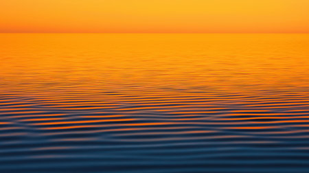 Beautiful sunset over the sea. The sun is reflected in the water. AI Gen.