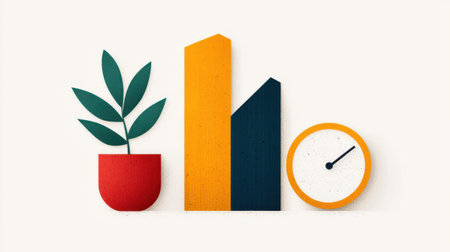 Graph Growth Bar Chart Data Analysis Business Illustration Graphic Icon Logo Concept. AI Gen.