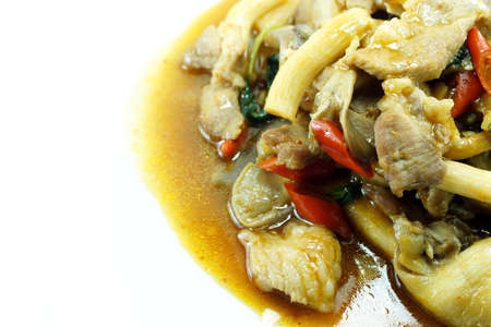 The close up view of Thai spicy basilの写真素材