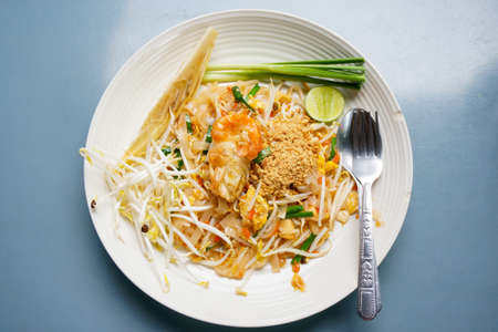Padthai is the famous fried noodles in Thailandの写真素材
