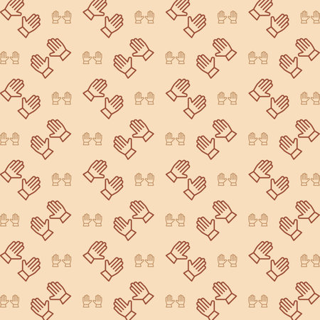 Seamless pattern with hands in the form of a heart.のイラスト素材
