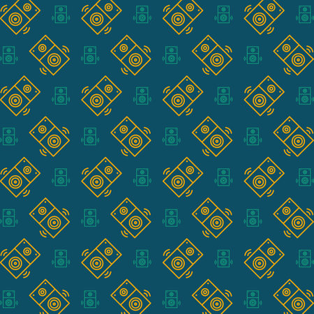 Seamless pattern with icons of gas stove. Vector illustration.のイラスト素材