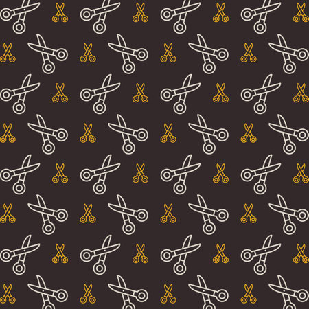 Seamless pattern with scissors. Vector background. Design for banner, poster or print.のイラスト素材