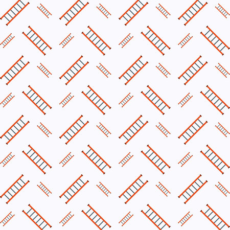 Seamless pattern with ladder. Vector illustration. White background.のイラスト素材