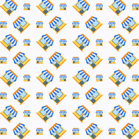 Shop pattern design colorful abstract vector illustration backgroundのイラスト素材